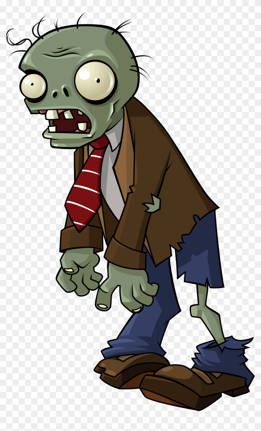 A picture of a zombie from Plants vs. Zombies with a png-tiled background.